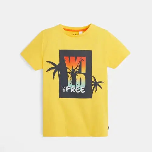 0KD Yellow Wild And Free T-Shirt  2060 Minnie Joy