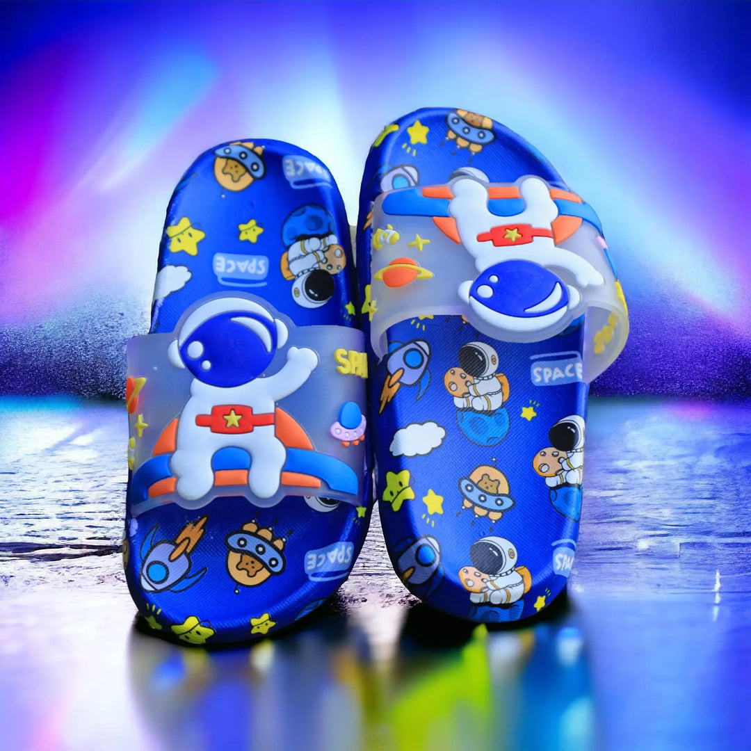 Astronaut Spaceman Blue Washable Soft Slippers  126 Minnie Joy