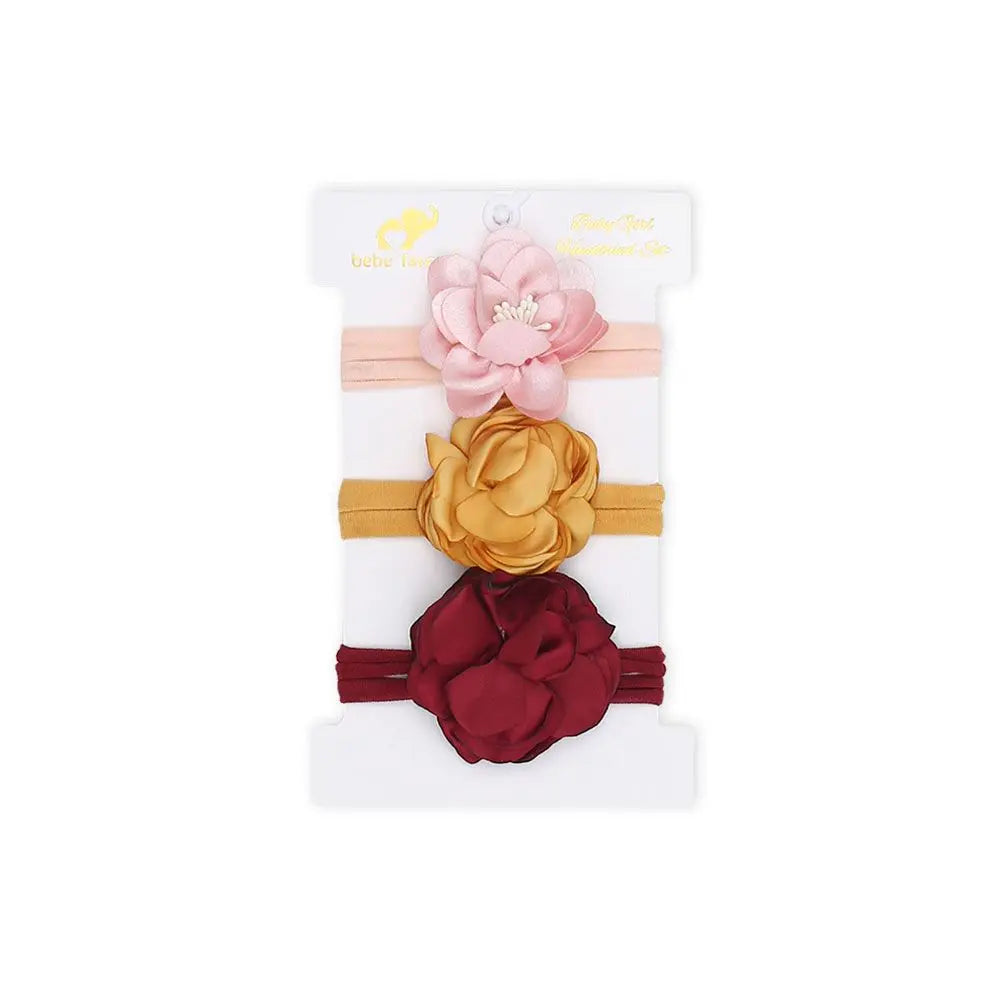 BF 3-PIeces Multicolor Roses Headband set  5014 Minnie Joy