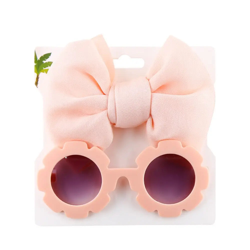 Baby Girl Pink Sunglasses & Headband Set 5016B Minnie Joy