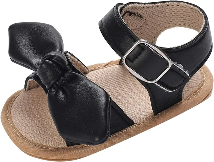 Black Front Bow Rubber Sole Sandals  120 My Store