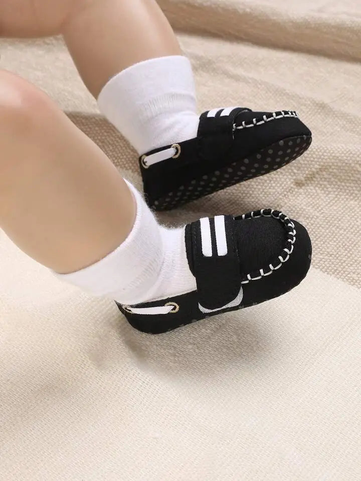 Black Prewalking Booties With White Straps 108 My Store