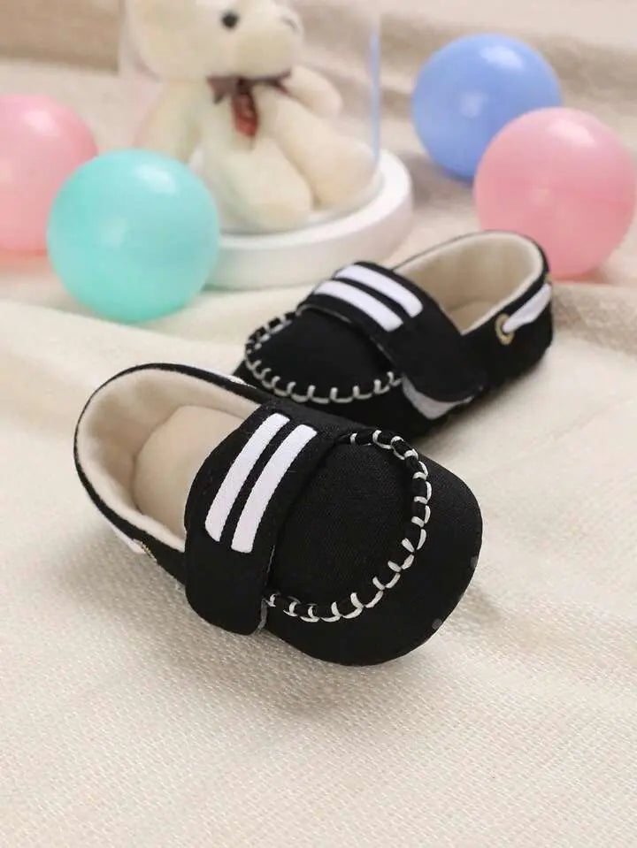 Black Prewalking Booties With White Straps 108 My Store