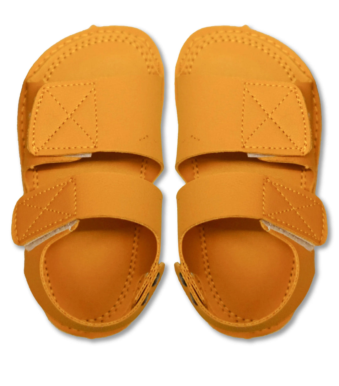 Black & Mustard Premium Strapped Soft Sandals  127 Minnie Joy