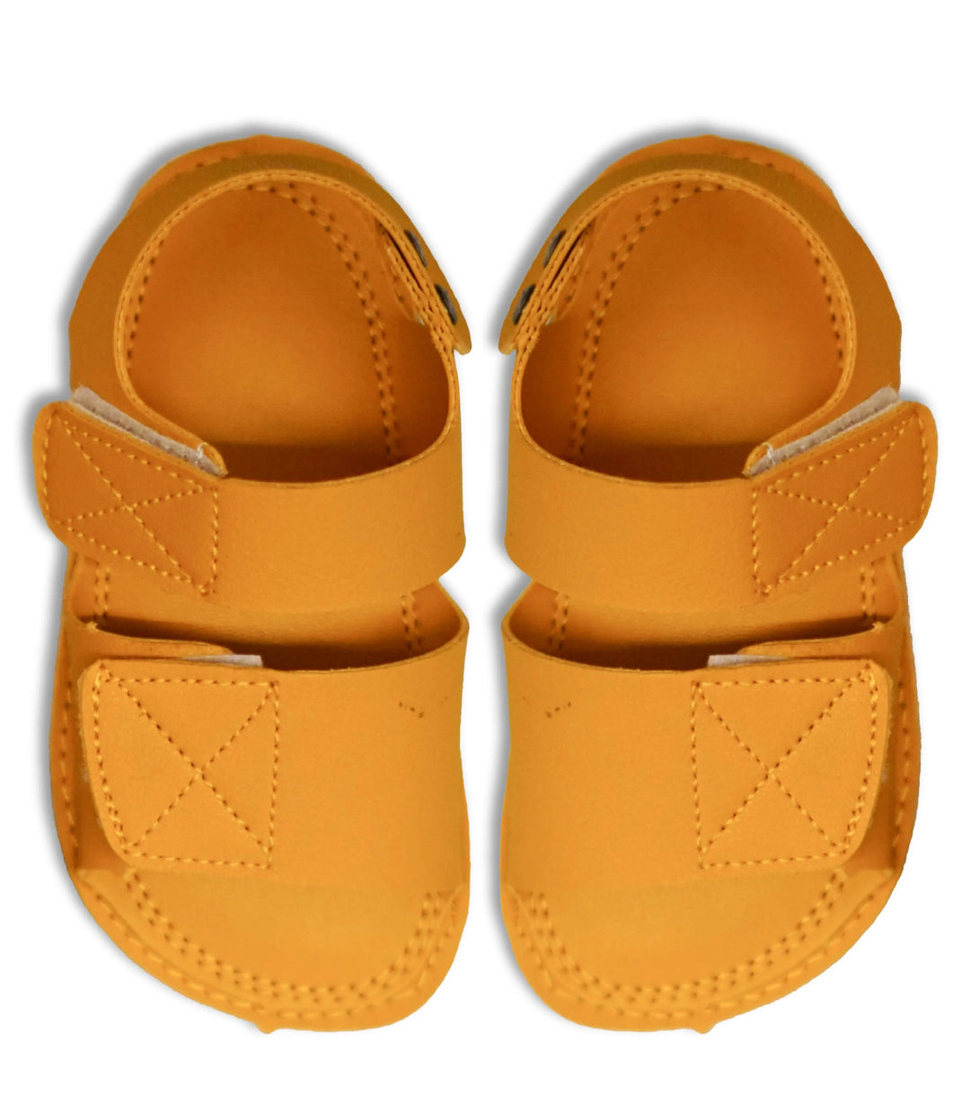 Black & Mustard Premium Strapped Soft Sandals  127 Minnie Joy