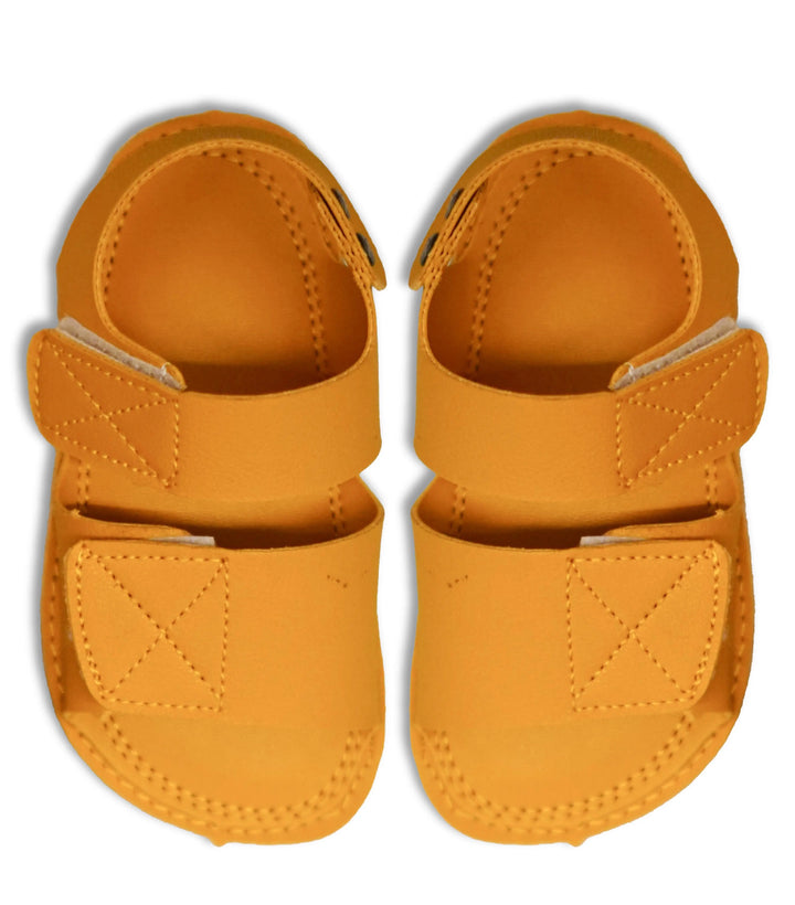 Black & Mustard Premium Strapped Soft Sandals  127 Minnie Joy