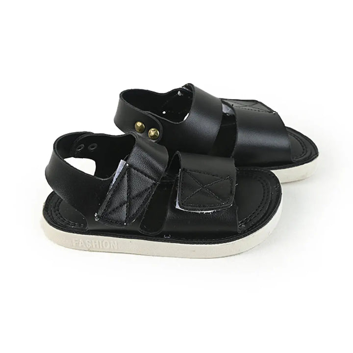 Black & Mustard Premium Strapped Soft Sandals  127 Minnie Joy