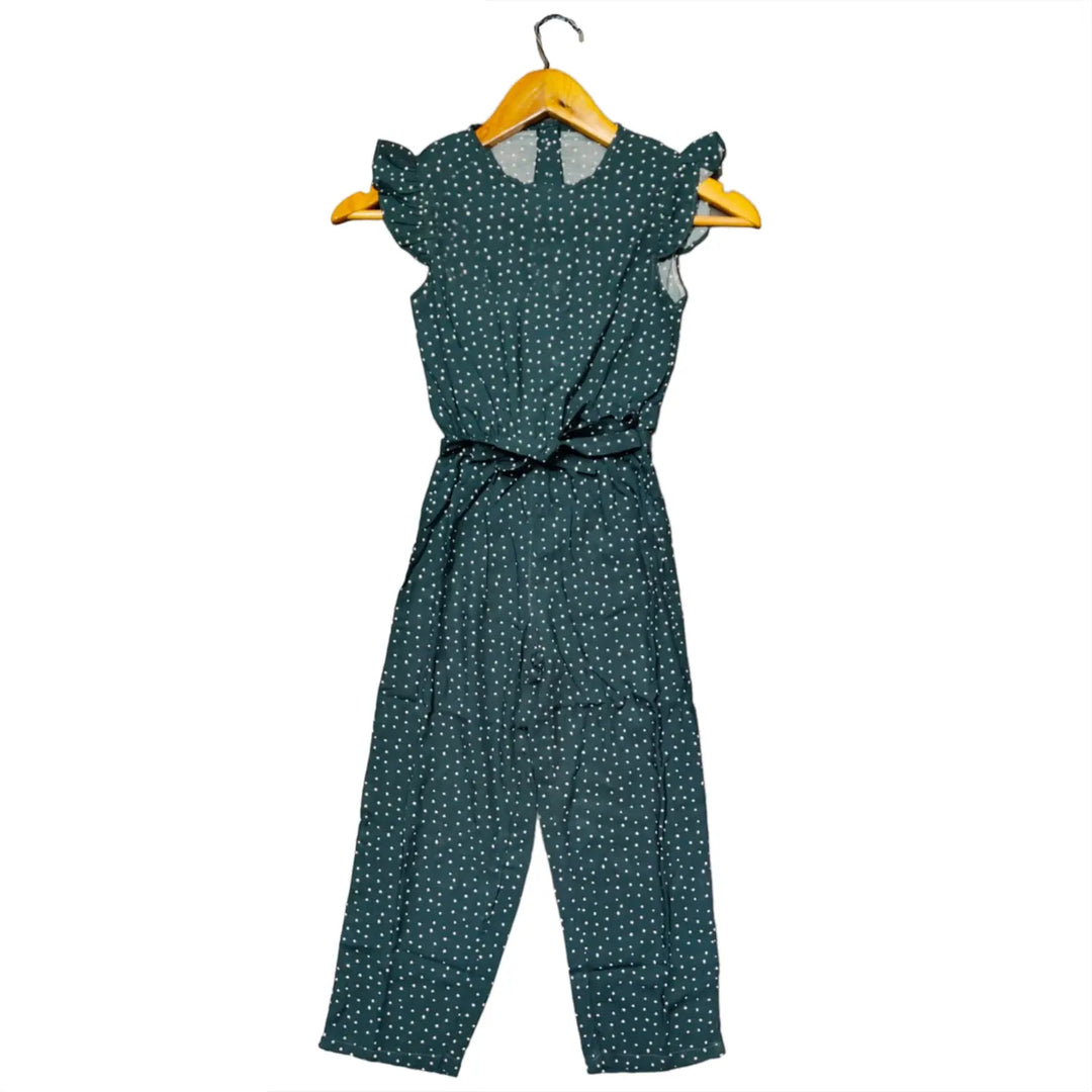 CC Green White Dots Jumpsuit  2049 Minnie Joy