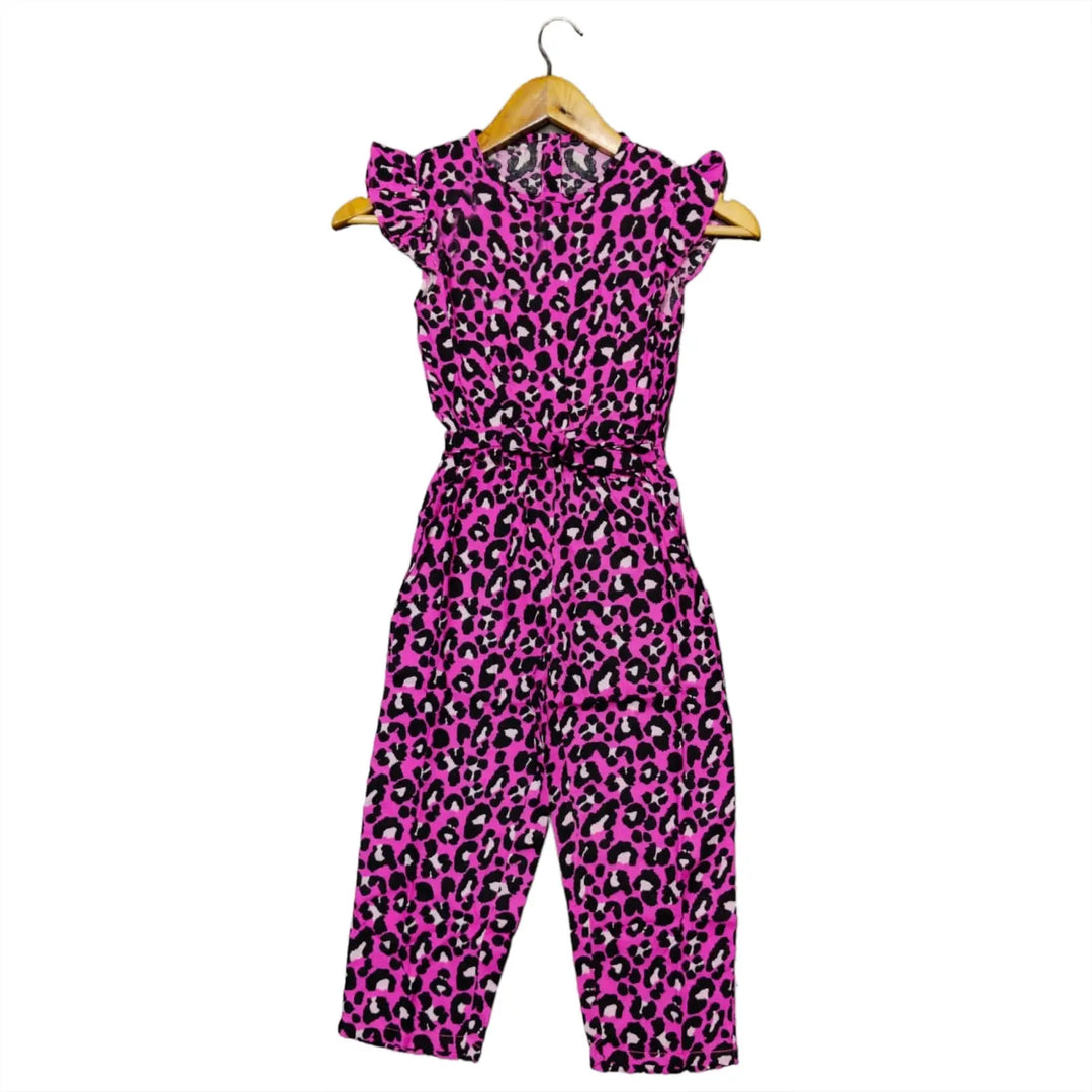 CC Shocking Pink Leopard Printed Jumpsuit  2053 Minnie Joy