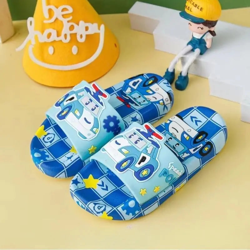 Car Blue Washable Soft Slippers  122 Minnie Joy