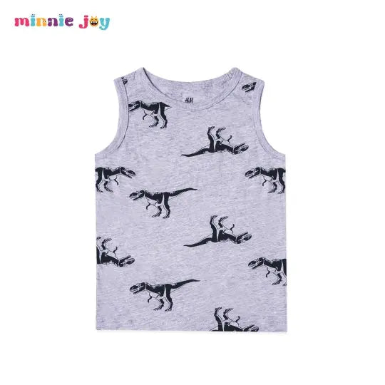 HM Grey Dino Printed Sleeveless Sandoz  2082 Minnie Joy