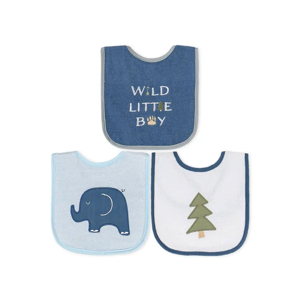 HudSon Baby Elephant Pack Of 3 Bibs  5005 Minnie Joy