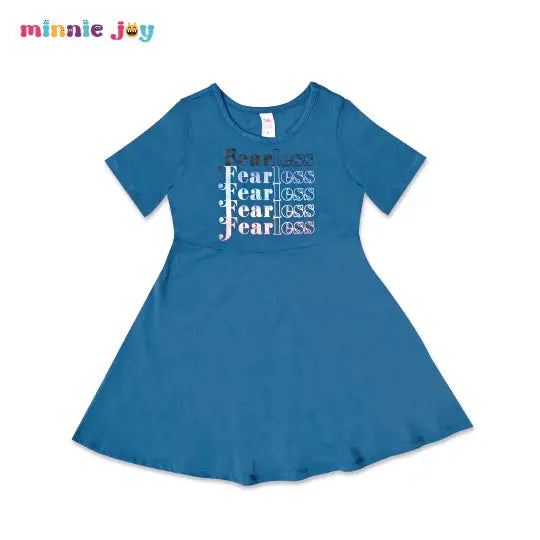 Justice Flat Blue Fearless Frock  2091 Minnie Joy