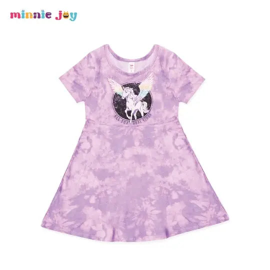 Justice Purple Unicorn Printed Frock  2090 Minnie Joy