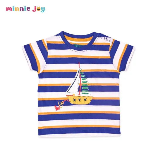 MM Blue & White Lining Shirt  2027 Minnie Joy