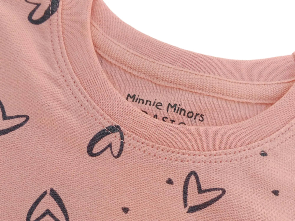 MM Pink Heart Printed  T-Shirt  2020 Minnie Joy