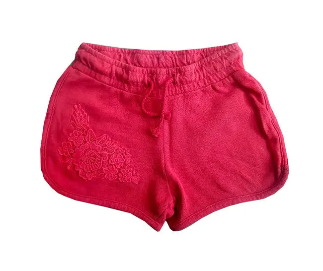 NXT Red Flower Patch Shorts  2065 Minnie Joy