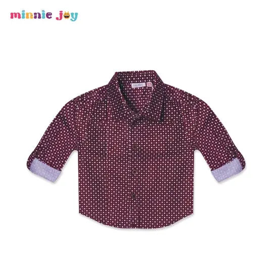 OVS Maroon White Dots Casual Shirt  2101 Minnie Joy