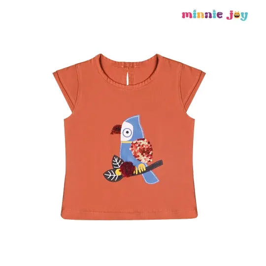 PTRL Brown Parrot Shirt  2028 Minnie Joy