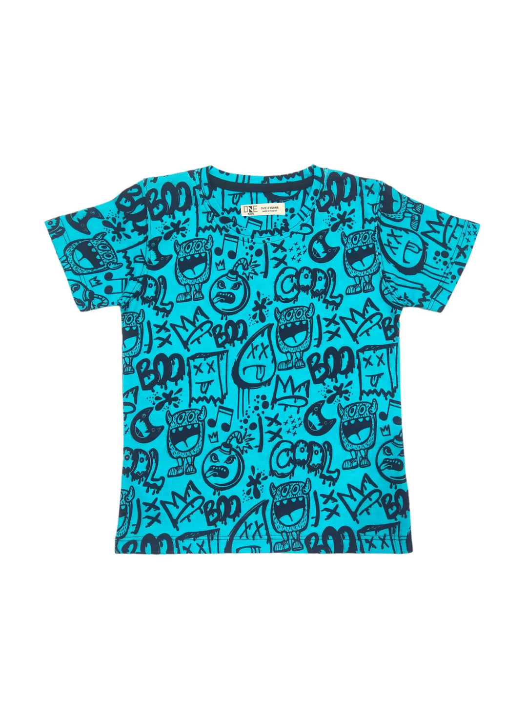 Sea Green Black Printed Shirt  2030 Minnie Joy