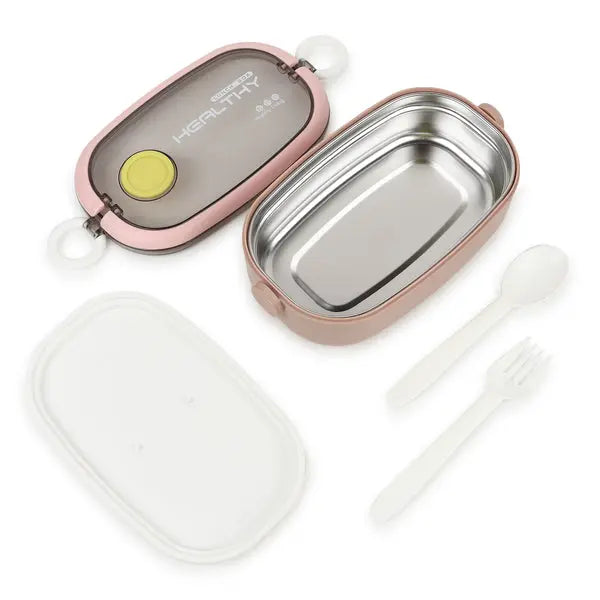 TEDEMEI Stainless Steel Single Layer Lunch Box With Cutlery  5029 Minnie Joy