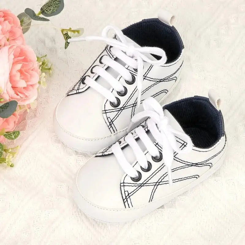 White Soft Sole Prewalking Booties  100 Minnie Joy