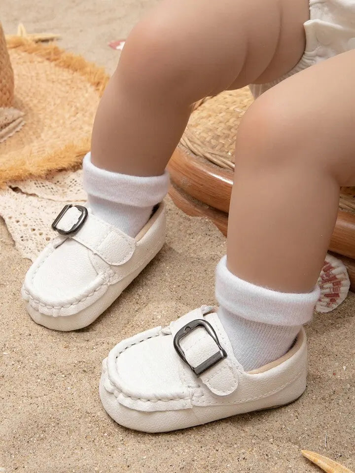 White Soft Sole Prewalking Booties  105 Minnie Joy